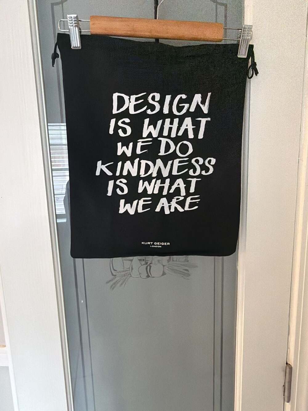 Kurt Geiger London Design Is What We Do Kindness Is What We Are Dust Bag